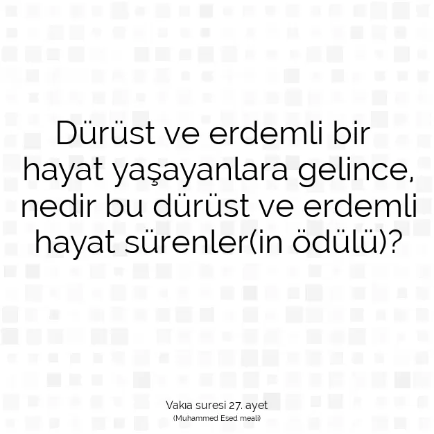 Ayetbul | Kuran Mealleri | Quran | Vakıa suresi 27. ayet