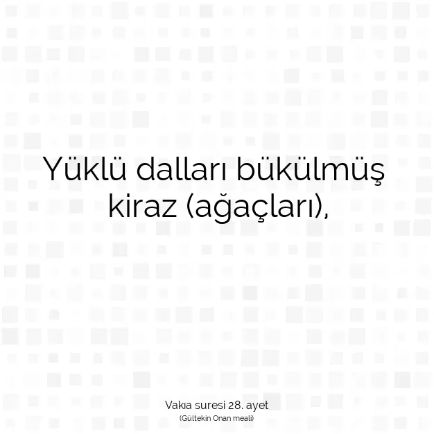 Ayetbul | Kuran Mealleri | Quran | Vakıa suresi 28. ayet