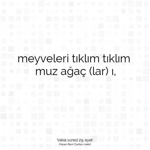 Ayetbul | Kuran Mealleri | Quran | Vakıa suresi 29. ayet