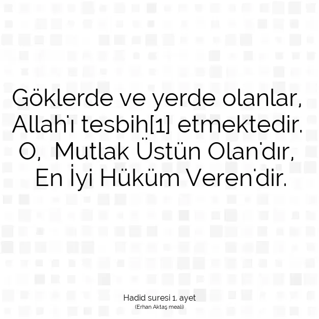 Ayetbul | Kuran Mealleri | Quran | Hadid suresi 1. ayet