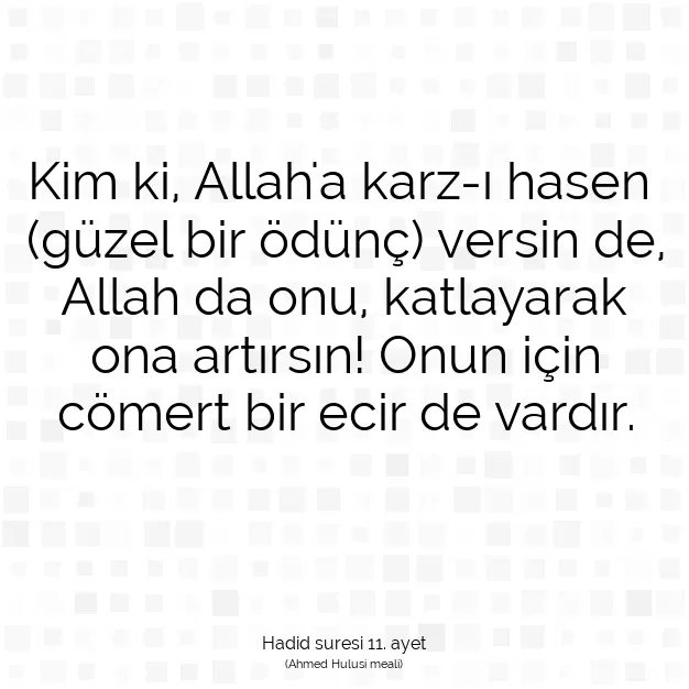 Ayetbul | Kuran Mealleri | Quran | Hadid suresi 11. ayet