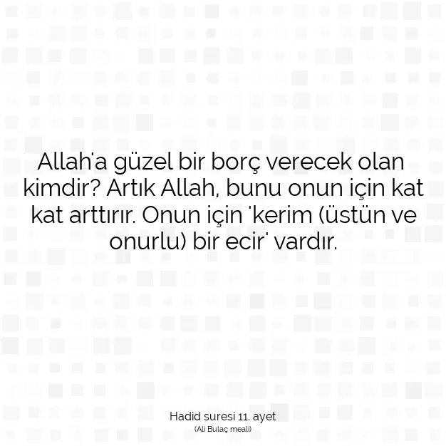 Ayetbul | Kuran Mealleri | Quran | Hadid suresi 11. ayet