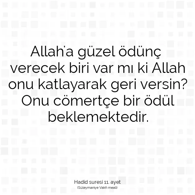 Ayetbul | Kuran Mealleri | Quran | Hadid suresi 11. ayet