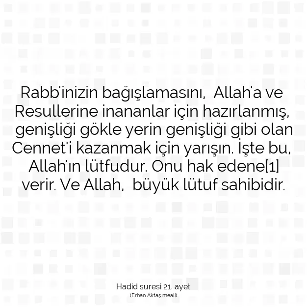 Ayetbul | Kuran Mealleri | Quran | Hadid suresi 21. ayet