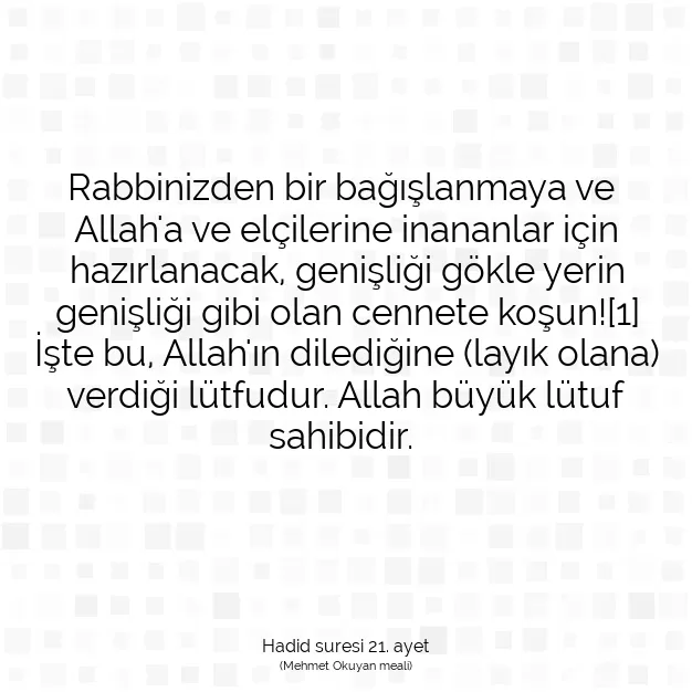 Ayetbul | Kuran Mealleri | Quran | Hadid suresi 21. ayet