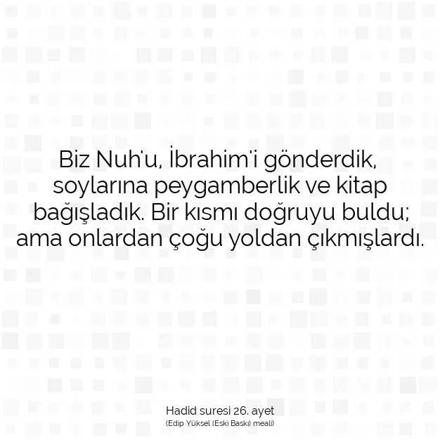 Ayetbul | Kuran Mealleri | Quran | Hadid suresi 26. ayet