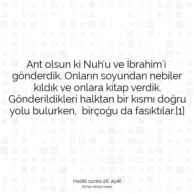 Ayetbul | Kuran Mealleri | Quran | Hadid suresi 26. ayet