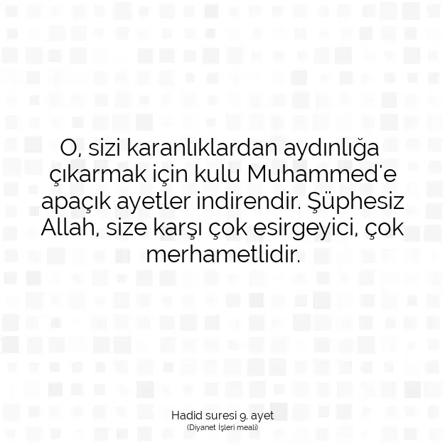 Ayetbul | Kuran Mealleri | Quran | Hadid suresi 9. ayet