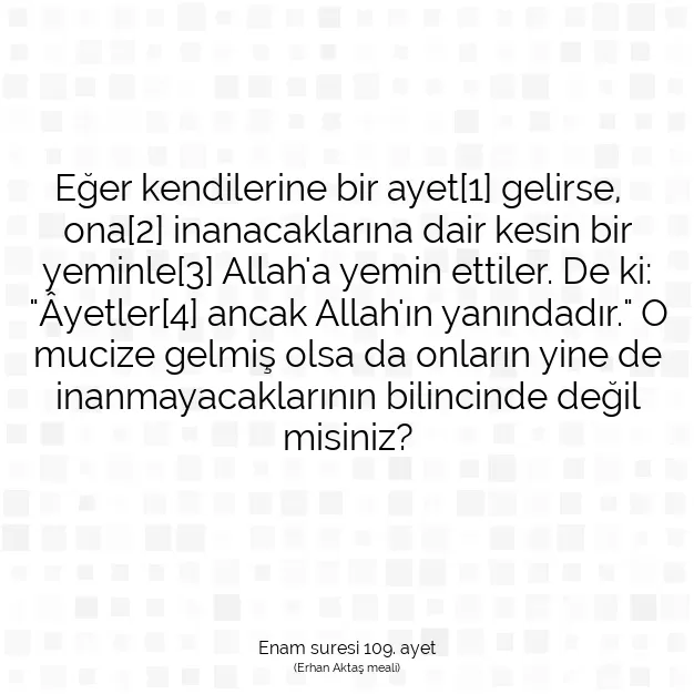 Ayetbul | Kuran Mealleri | Quran | Enam suresi 109. ayet