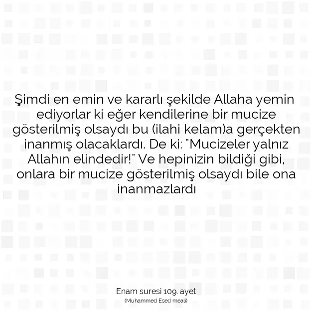 Ayetbul | Kuran Mealleri | Quran | Enam suresi 109. ayet