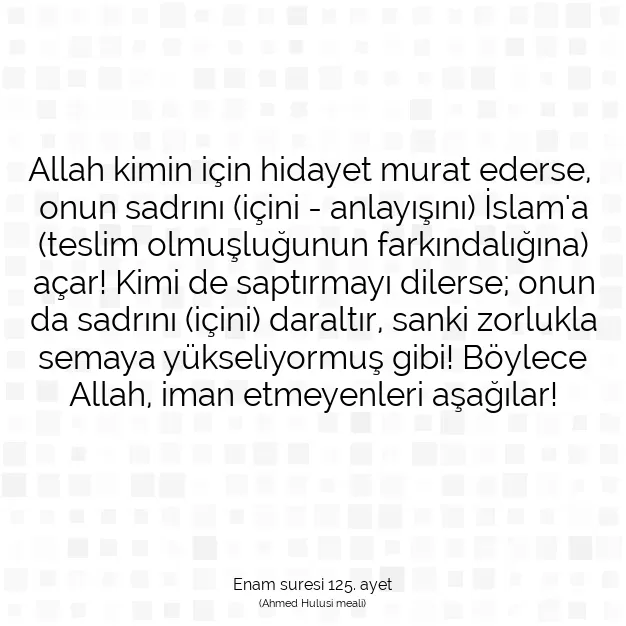 Ayetbul | Kuran Mealleri | Quran | Enam suresi 125. ayet