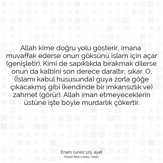 Ayetbul | Kuran Mealleri | Quran | Enam suresi 125. ayet