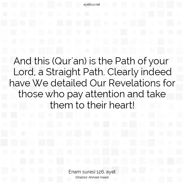 Ayetbul | Kuran Mealleri | Quran | Enam suresi 126. ayet