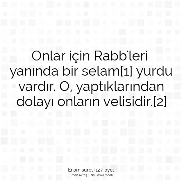 Ayetbul | Kuran Mealleri | Quran | Enam suresi 127. ayet