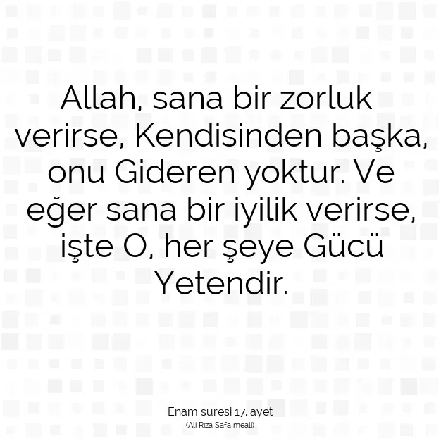 Ayetbul | Kuran Mealleri | Quran | Enam suresi 17. ayet