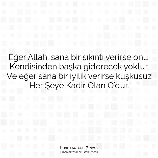 Ayetbul | Kuran Mealleri | Quran | Enam suresi 17. ayet