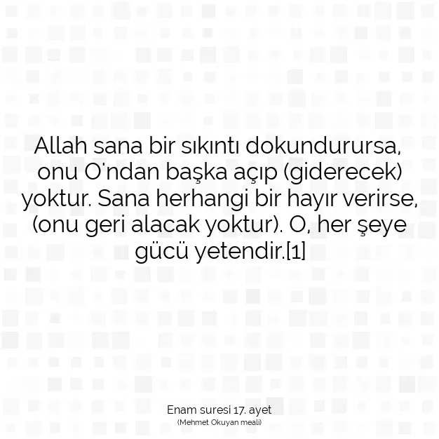 Ayetbul | Kuran Mealleri | Quran | Enam suresi 17. ayet