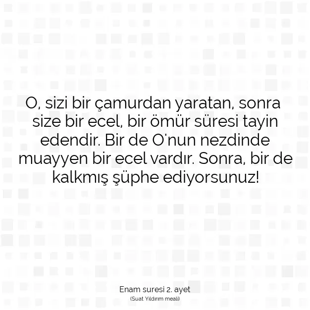 Ayetbul | Kuran Mealleri | Quran | Enam suresi 2. ayet