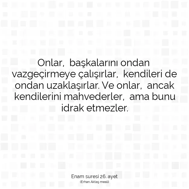 Ayetbul | Kuran Mealleri | Quran | Enam suresi 26. ayet