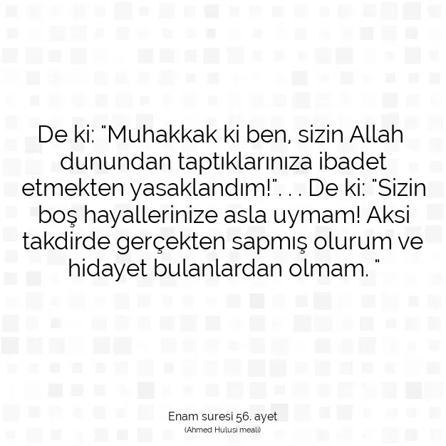 Ayetbul | Kuran Mealleri | Quran | Enam suresi 56. ayet