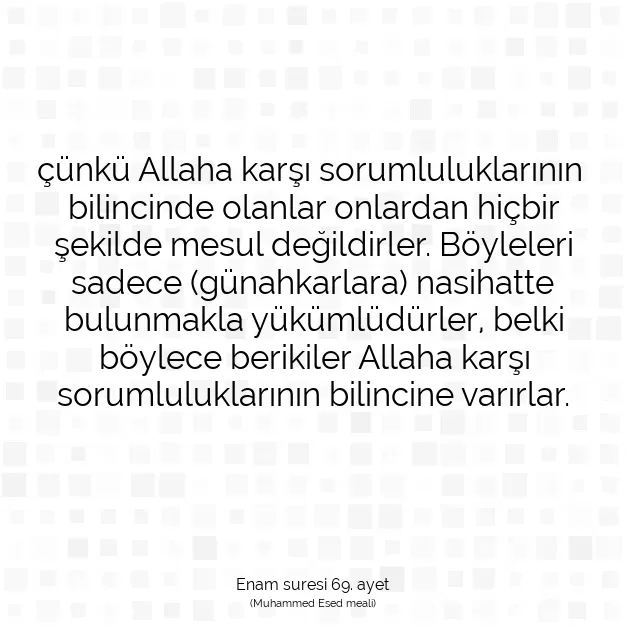 Ayetbul | Kuran Mealleri | Quran | Enam suresi 69. ayet