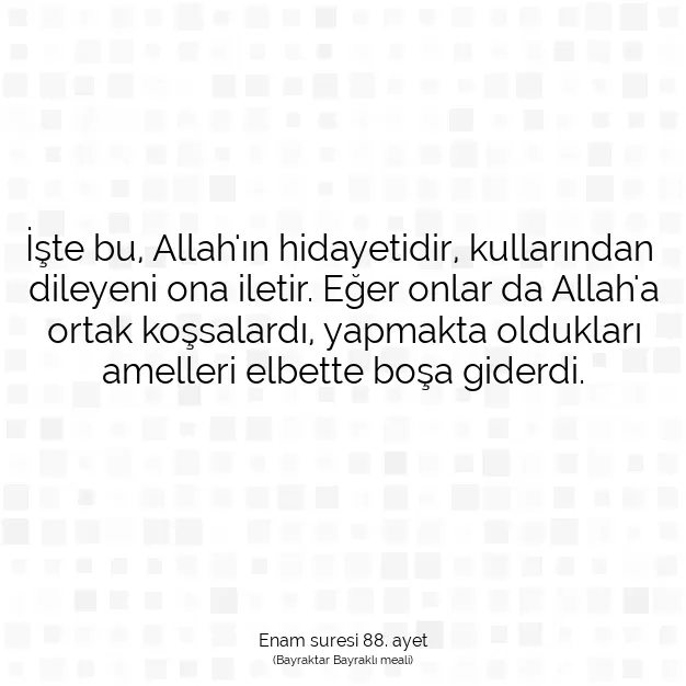 Ayetbul | Kuran Mealleri | Quran | Enam suresi 88. ayet