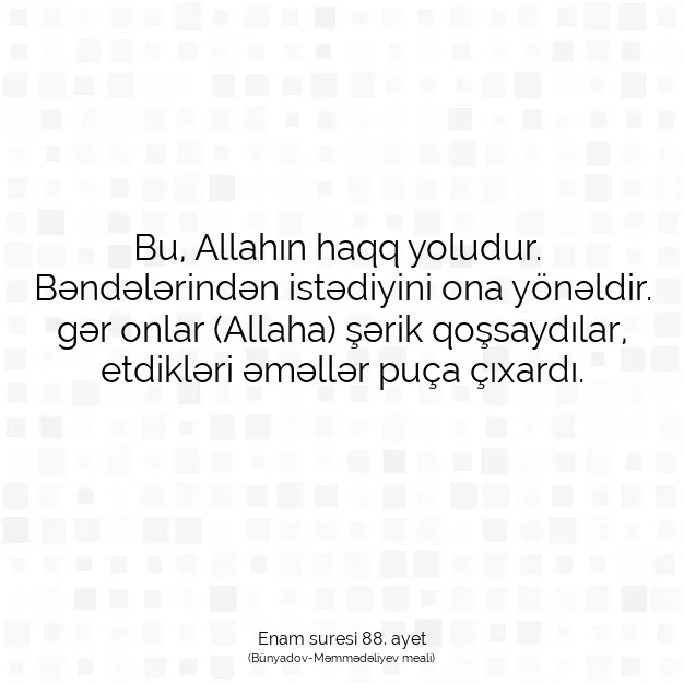 Ayetbul | Kuran Mealleri | Quran | Enam suresi 88. ayet