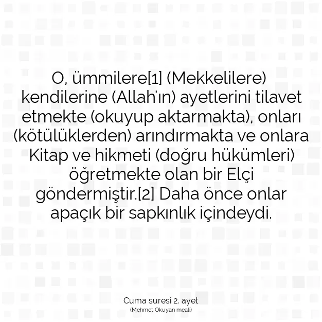 Ayetbul | Kuran Mealleri | Quran | Cuma suresi 2. ayet