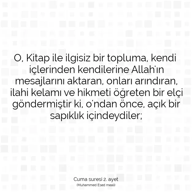 Ayetbul | Kuran Mealleri | Quran | Cuma suresi 2. ayet