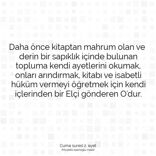 Ayetbul | Kuran Mealleri | Quran | Cuma suresi 2. ayet