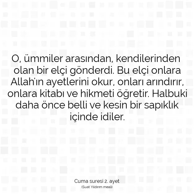 Ayetbul | Kuran Mealleri | Quran | Cuma suresi 2. ayet