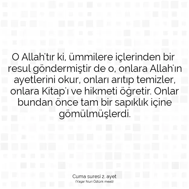 Ayetbul | Kuran Mealleri | Quran | Cuma suresi 2. ayet