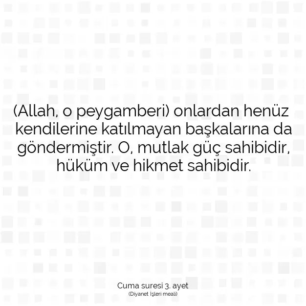 Ayetbul | Kuran Mealleri | Quran | Cuma suresi 3. ayet