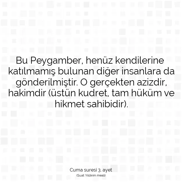 Ayetbul | Kuran Mealleri | Quran | Cuma suresi 3. ayet