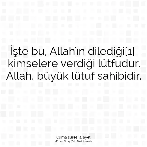 Ayetbul | Kuran Mealleri | Quran | Cuma suresi 4. ayet