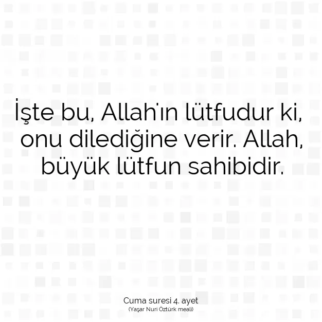 Ayetbul | Kuran Mealleri | Quran | Cuma suresi 4. ayet