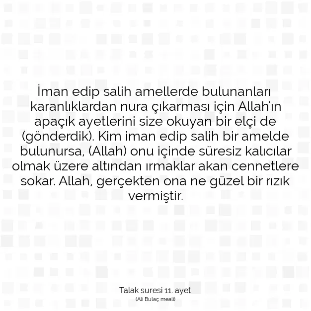 Ayetbul | Kuran Mealleri | Quran | Talak suresi 11. ayet