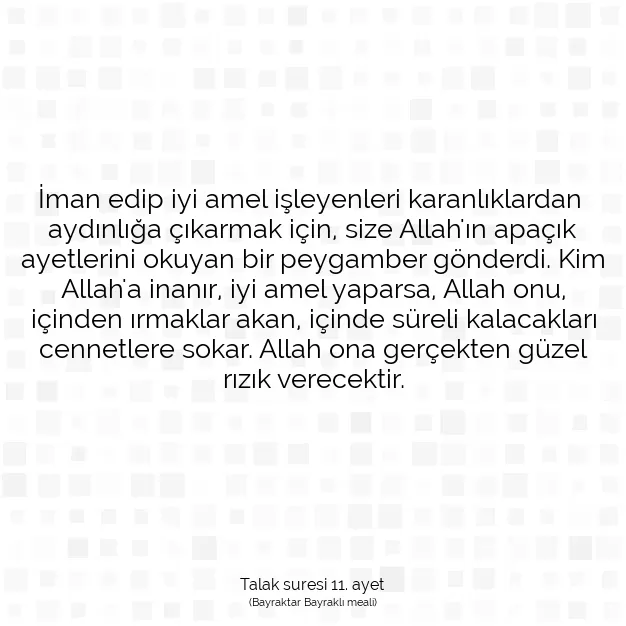 Ayetbul | Kuran Mealleri | Quran | Talak suresi 11. ayet