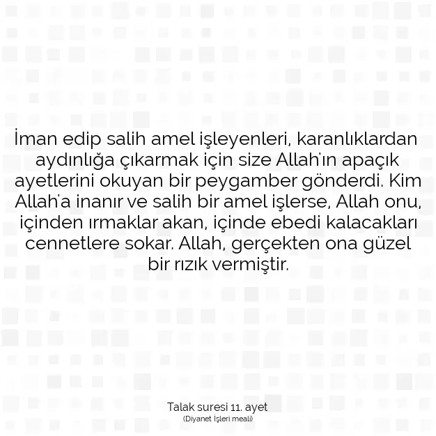 Ayetbul | Kuran Mealleri | Quran | Talak suresi 11. ayet