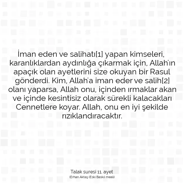 Ayetbul | Kuran Mealleri | Quran | Talak suresi 11. ayet