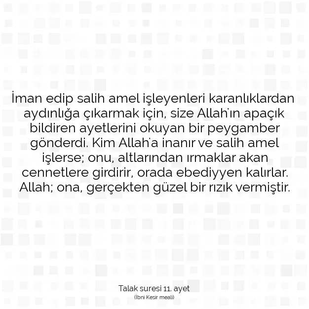 Ayetbul | Kuran Mealleri | Quran | Talak suresi 11. ayet