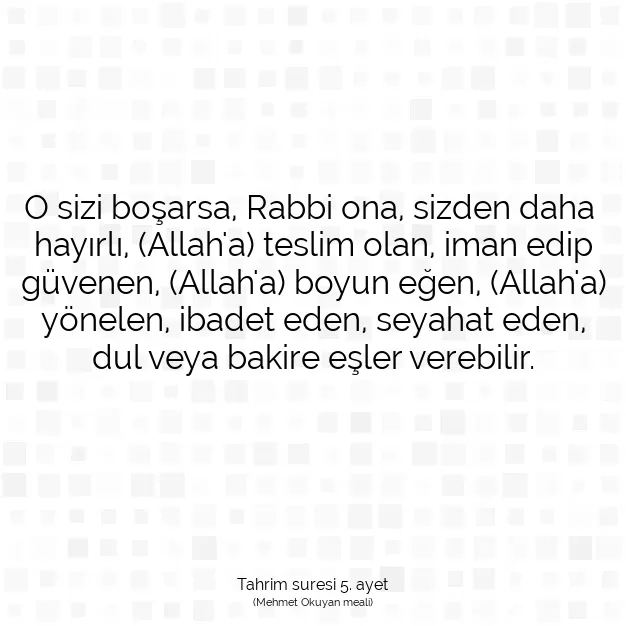 Ayetbul | Kuran Mealleri | Quran | Tahrim suresi 5. ayet