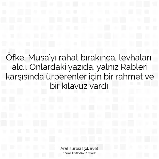 Ayetbul | Kuran Mealleri | Quran | Araf suresi 154. ayet