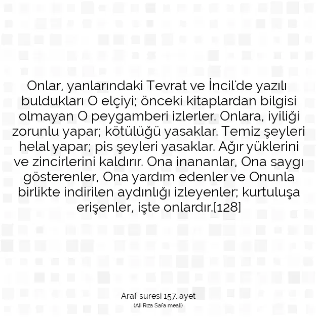 Ayetbul | Kuran Mealleri | Quran | Araf suresi 157. ayet