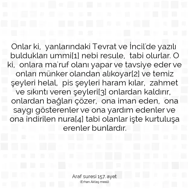 Ayetbul | Kuran Mealleri | Quran | Araf suresi 157. ayet