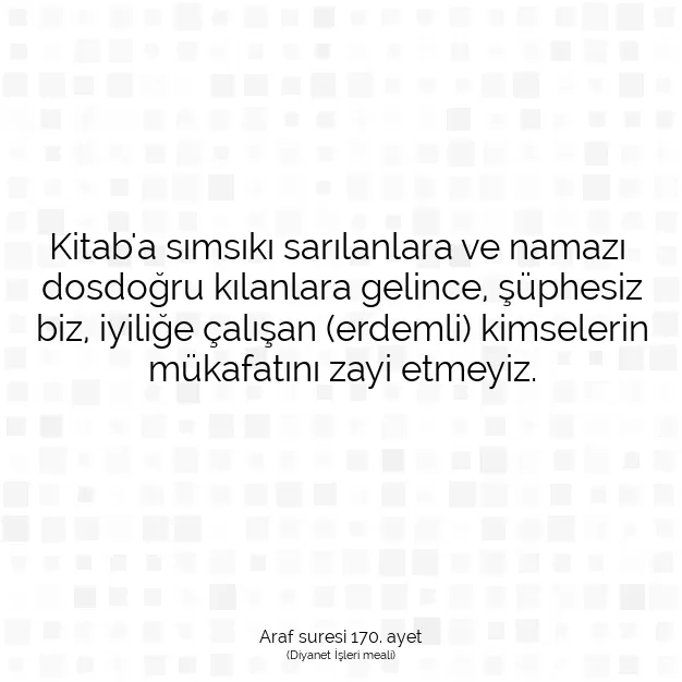 Ayetbul | Kuran Mealleri | Quran | Araf suresi 170. ayet