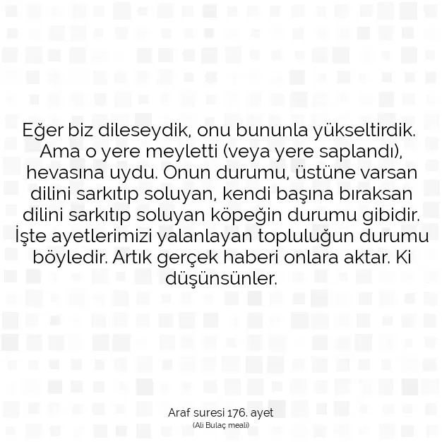 Ayetbul | Kuran Mealleri | Quran | Araf suresi 176. ayet