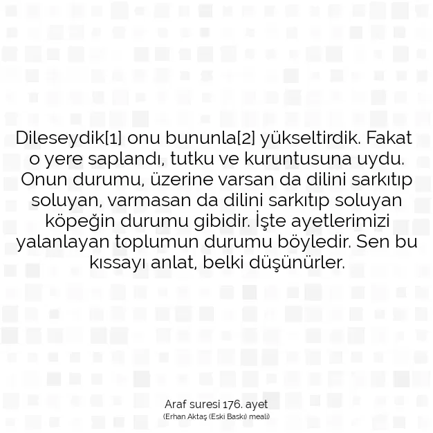 Ayetbul | Kuran Mealleri | Quran | Araf suresi 176. ayet