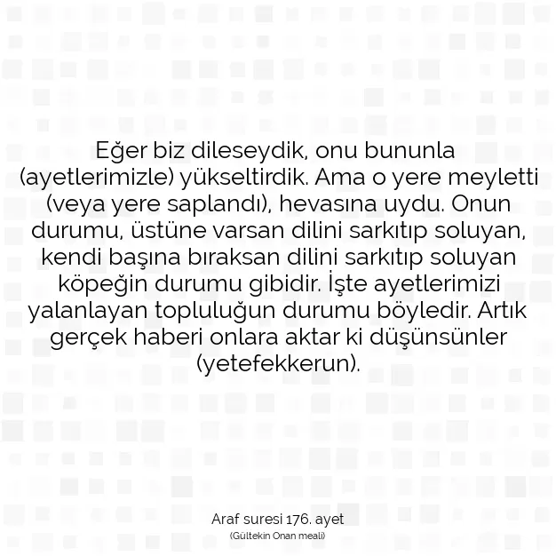 Ayetbul | Kuran Mealleri | Quran | Araf suresi 176. ayet