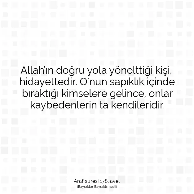 Ayetbul | Kuran Mealleri | Quran | Araf suresi 178. ayet